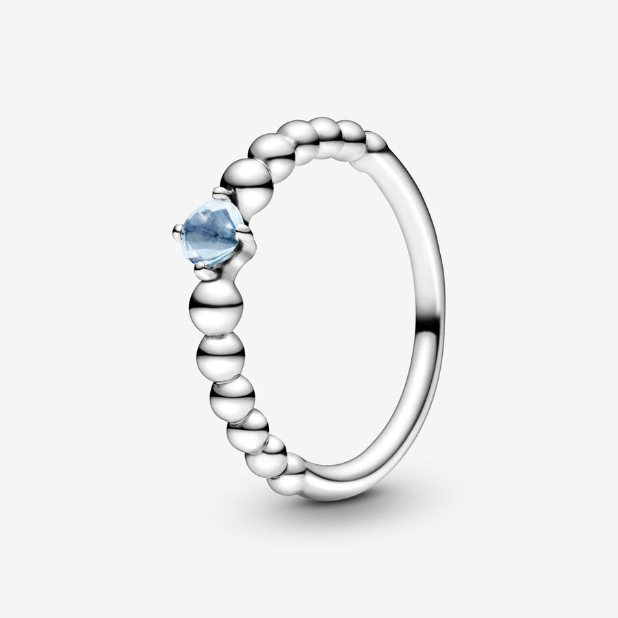 Aqua Blue Beaded Ring image number 0