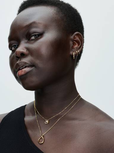 Organically Shaped Pendant Necklace