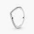 Wishbone silver ring with clear cubic zirconia Wishbone silver ring with clear cubic zirconia
