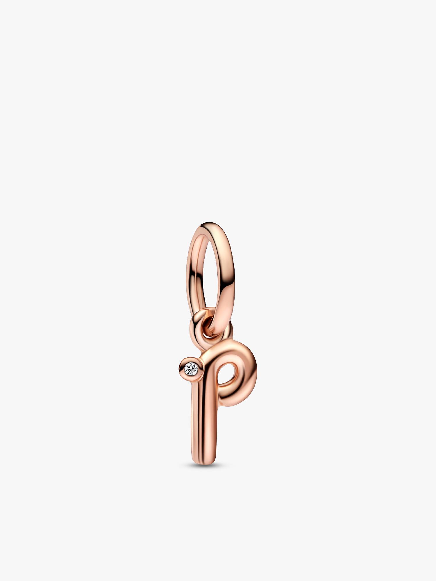 Letter p Script Alphabet Dangle Charm
