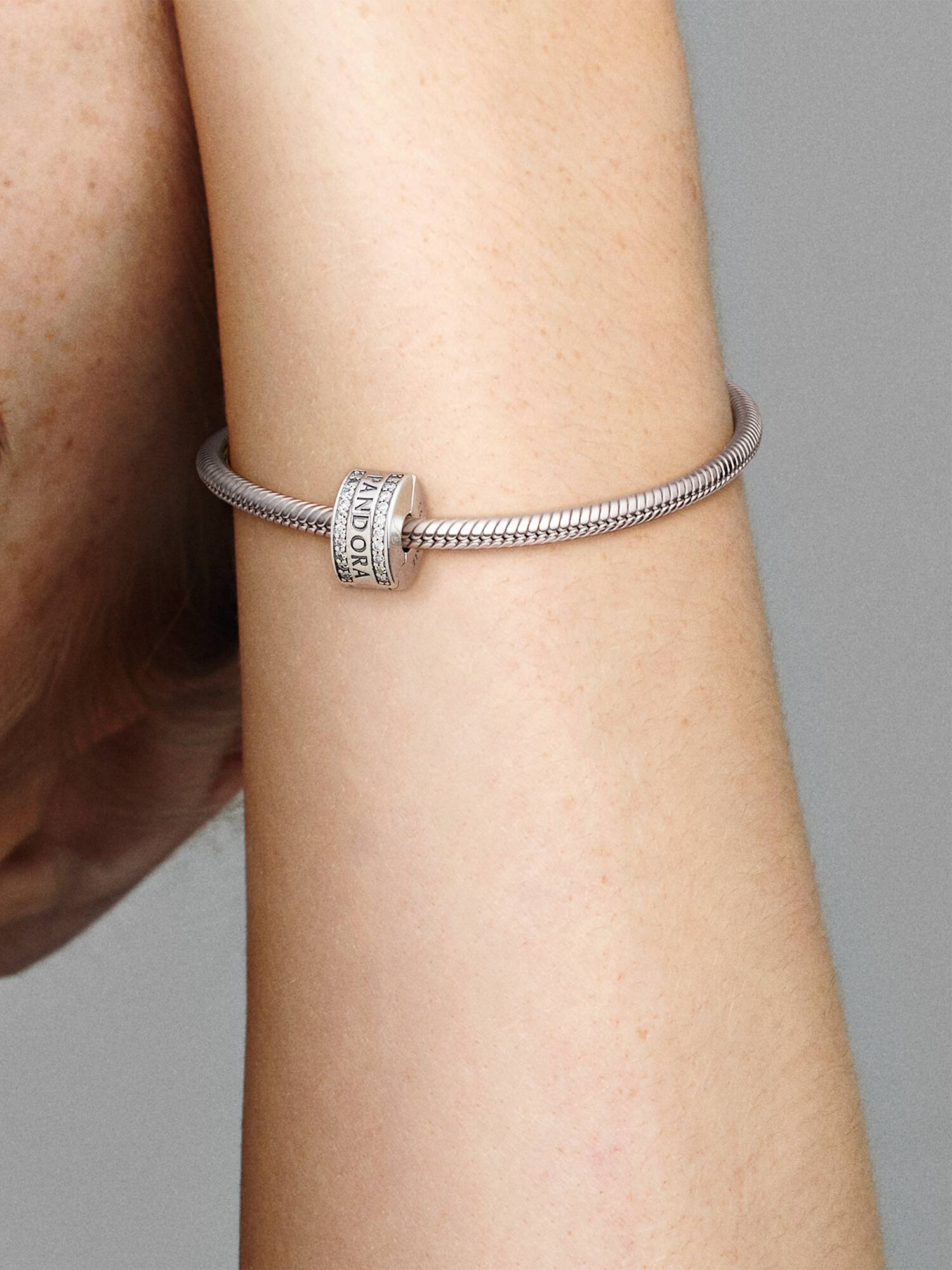 Pandora Logo Clip Charm