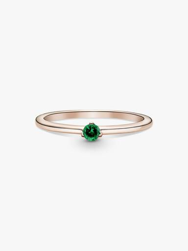 Green Solitaire Ring