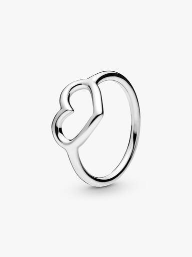 Polished Open Heart Ring