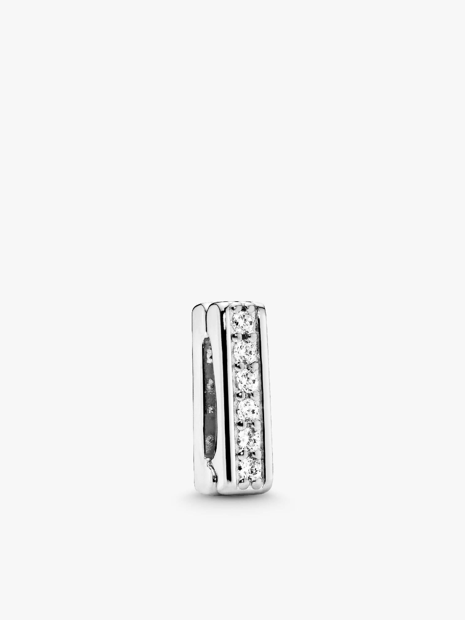 PANDORA Reflexions silver clip charm with clear cubic zirconia