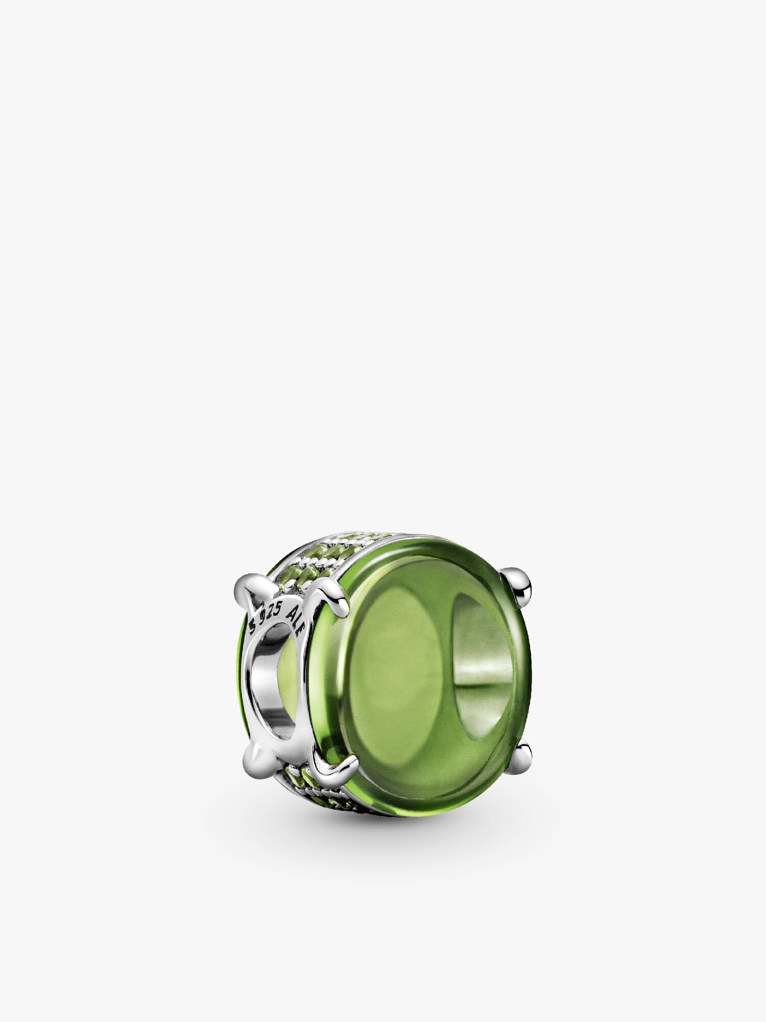 Green Oval Cabochon Charm