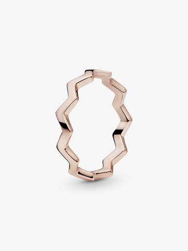 Zigzag 14k rose gold-plated ring