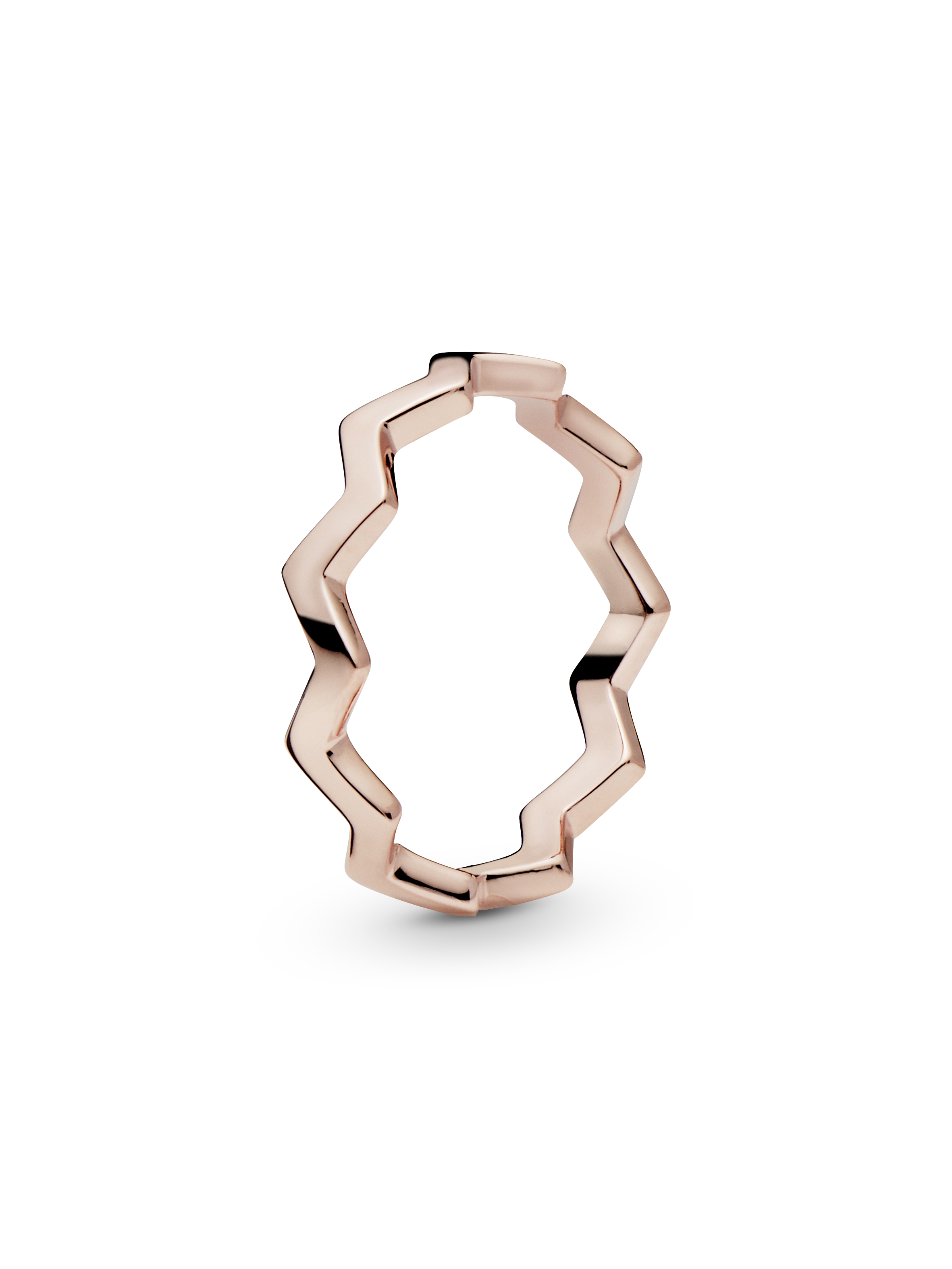 Zigzag 14k rose gold-plated ring