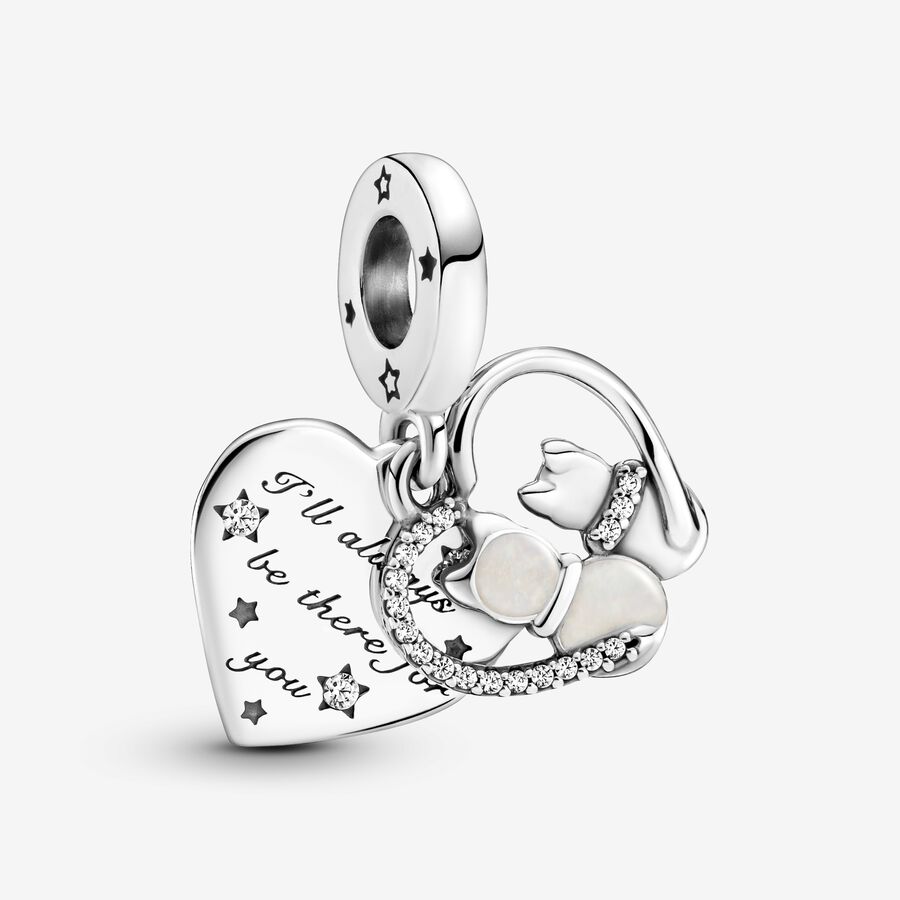 Cats & Hearts Dangle Charm image number 0