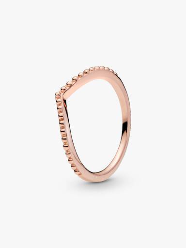 Wishbone 14k rose gold-plated ring