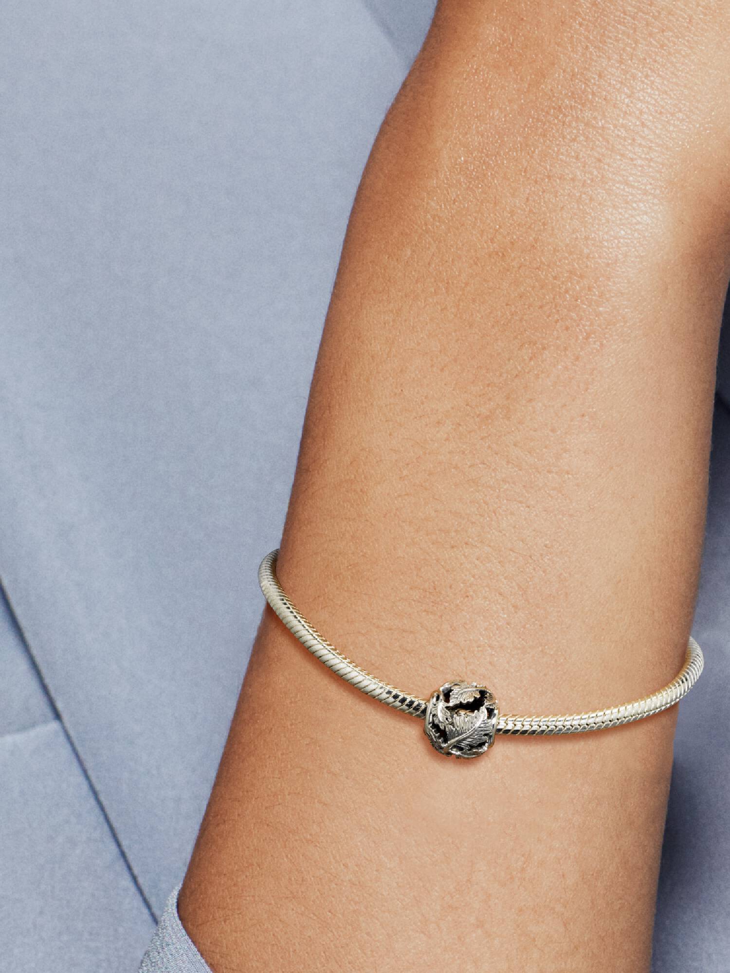 Openwork Leaves Charm