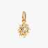 Sun 14k gold-plated pendant with clear cubic zirconia Sun 14k gold-plated pendant with clear cubic zirconia