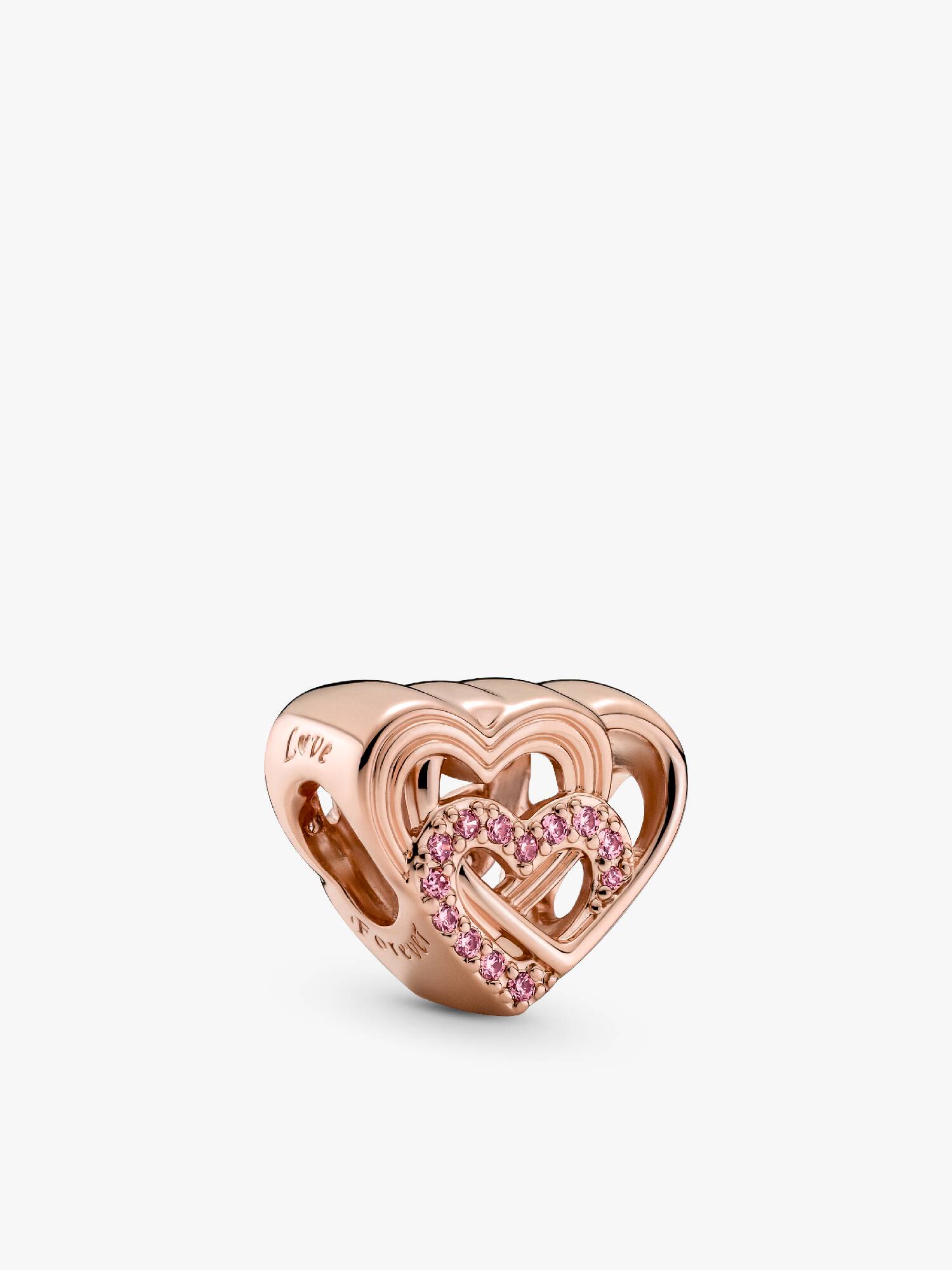 Intertwined Love Hearts Charm