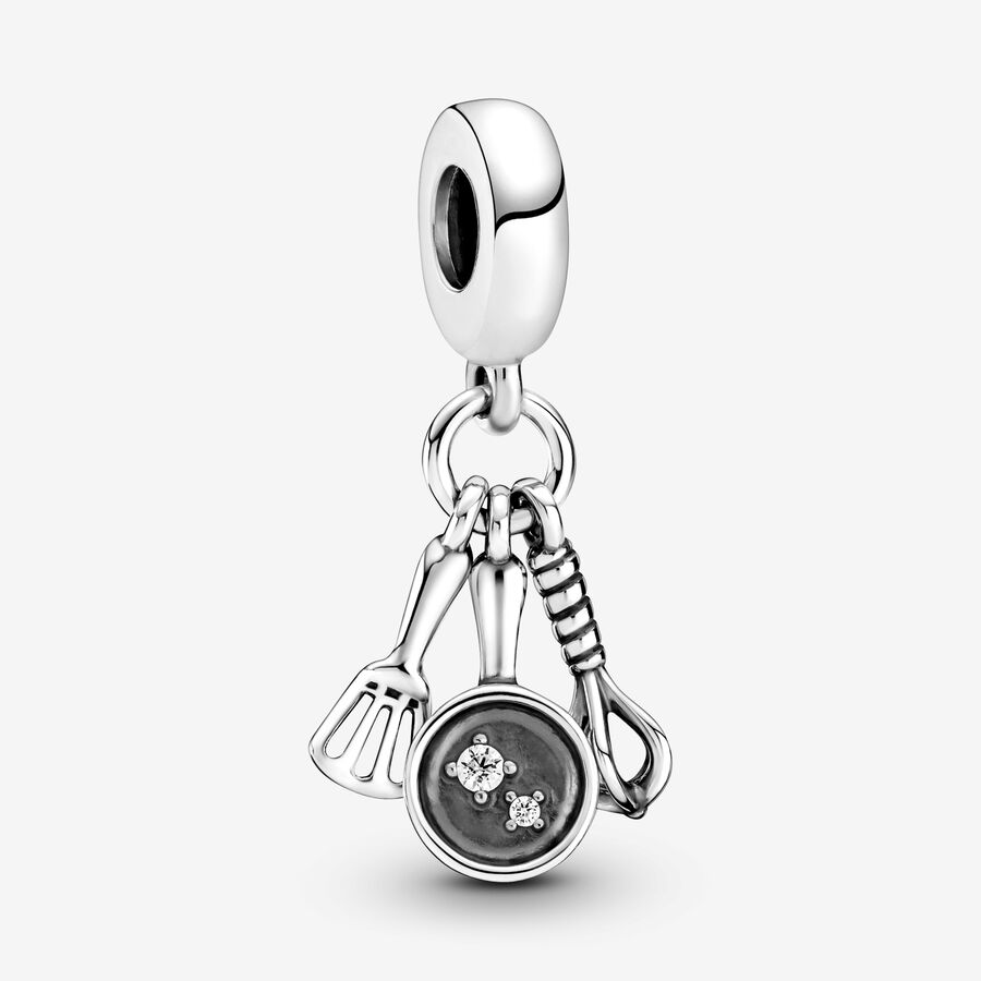 Spatula, Frying Pan & Whisk Dangle Charm image number 0