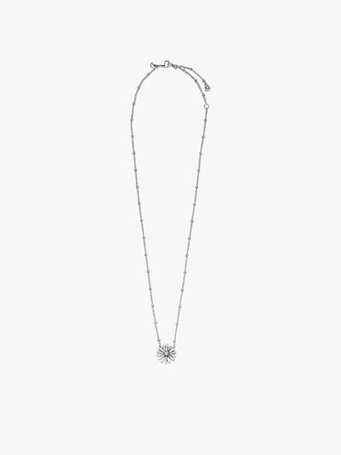 Daisy sterling silver collier with clear cubic zirconia
