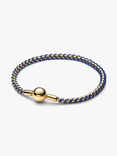 Blue Cord Box Chain Bracelet