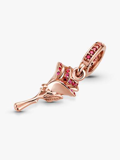Rose Flower Dangle Charm