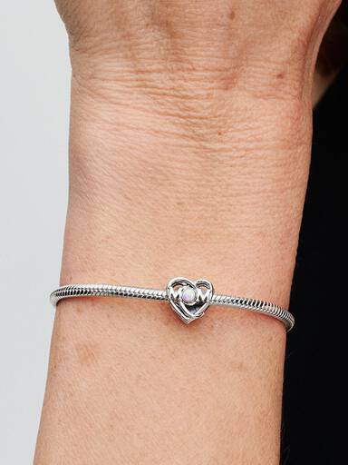 Openwork Mum & Heart Charm
