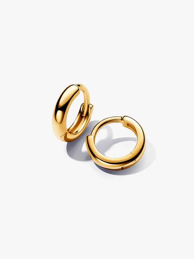 Round Huggie Hoop Earrings
