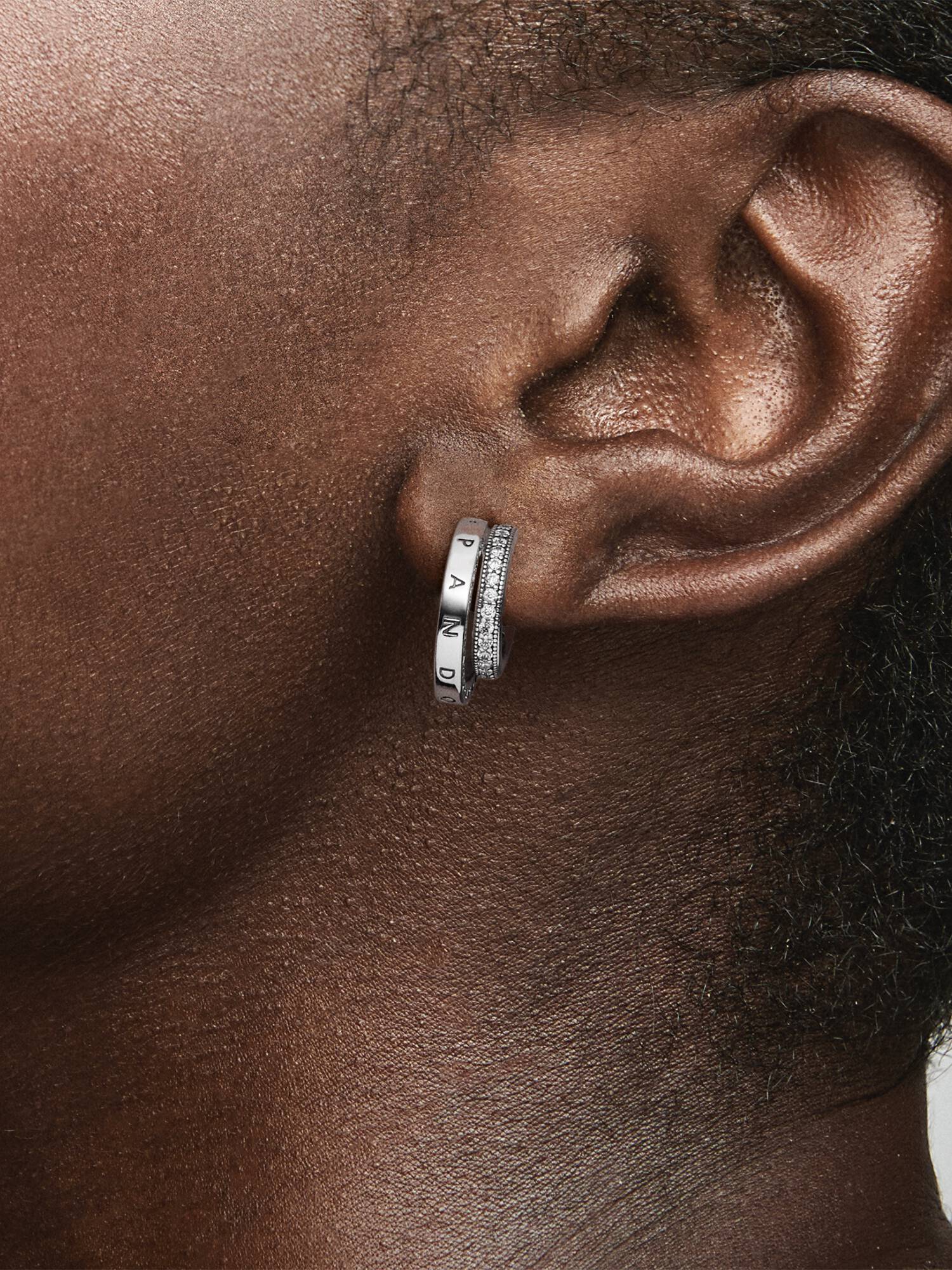 Pavé Double Hoop Earrings