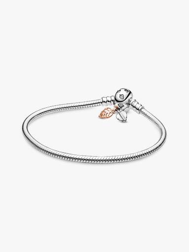 Pandora Moments Leaves & Snake Chain Bracelet