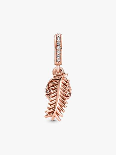 Sparkling Pine Cone Dangle Charm
