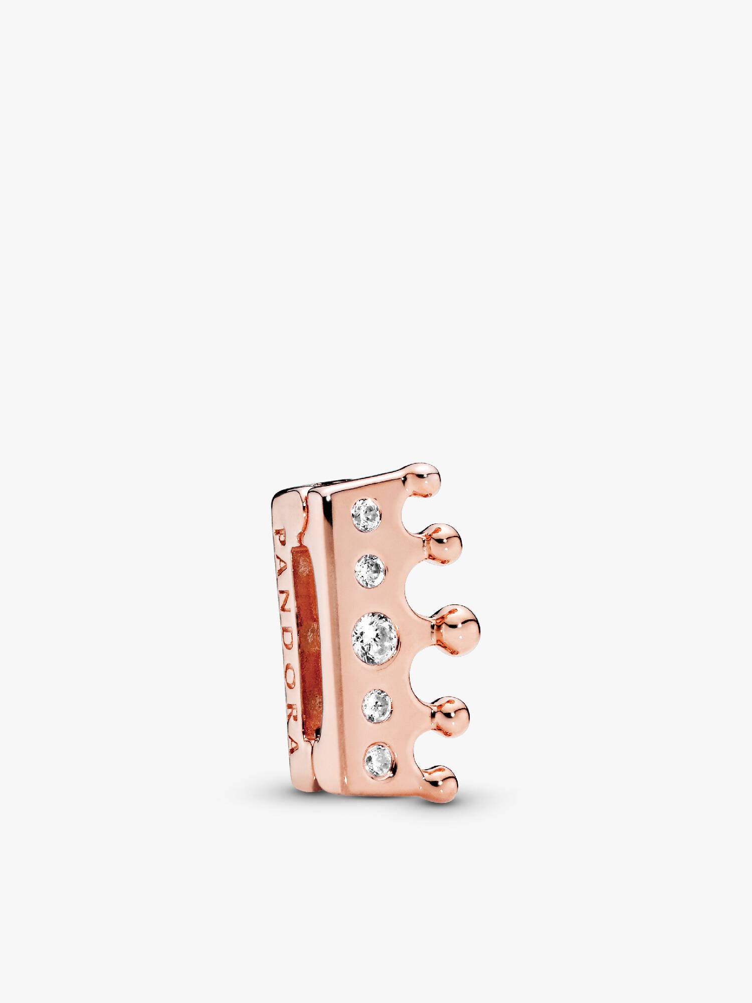 PANDORA Reflexions crown clip charm in PANDORA Rose