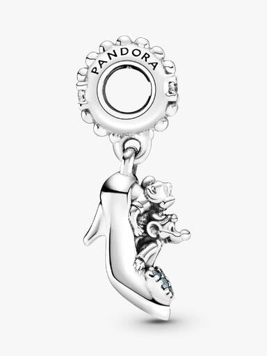 Disney Cinderella Glass Slipper & Mice Dangle Charm