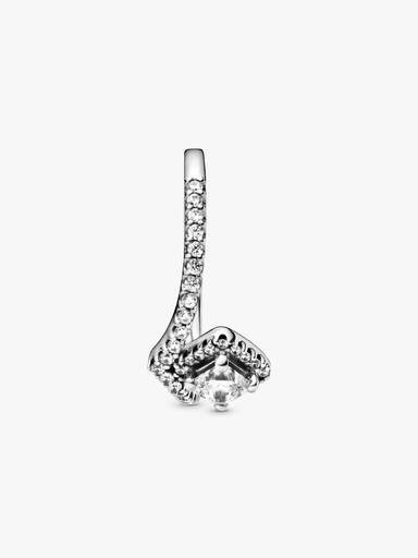 Square Sparkle Wishbone Ring
