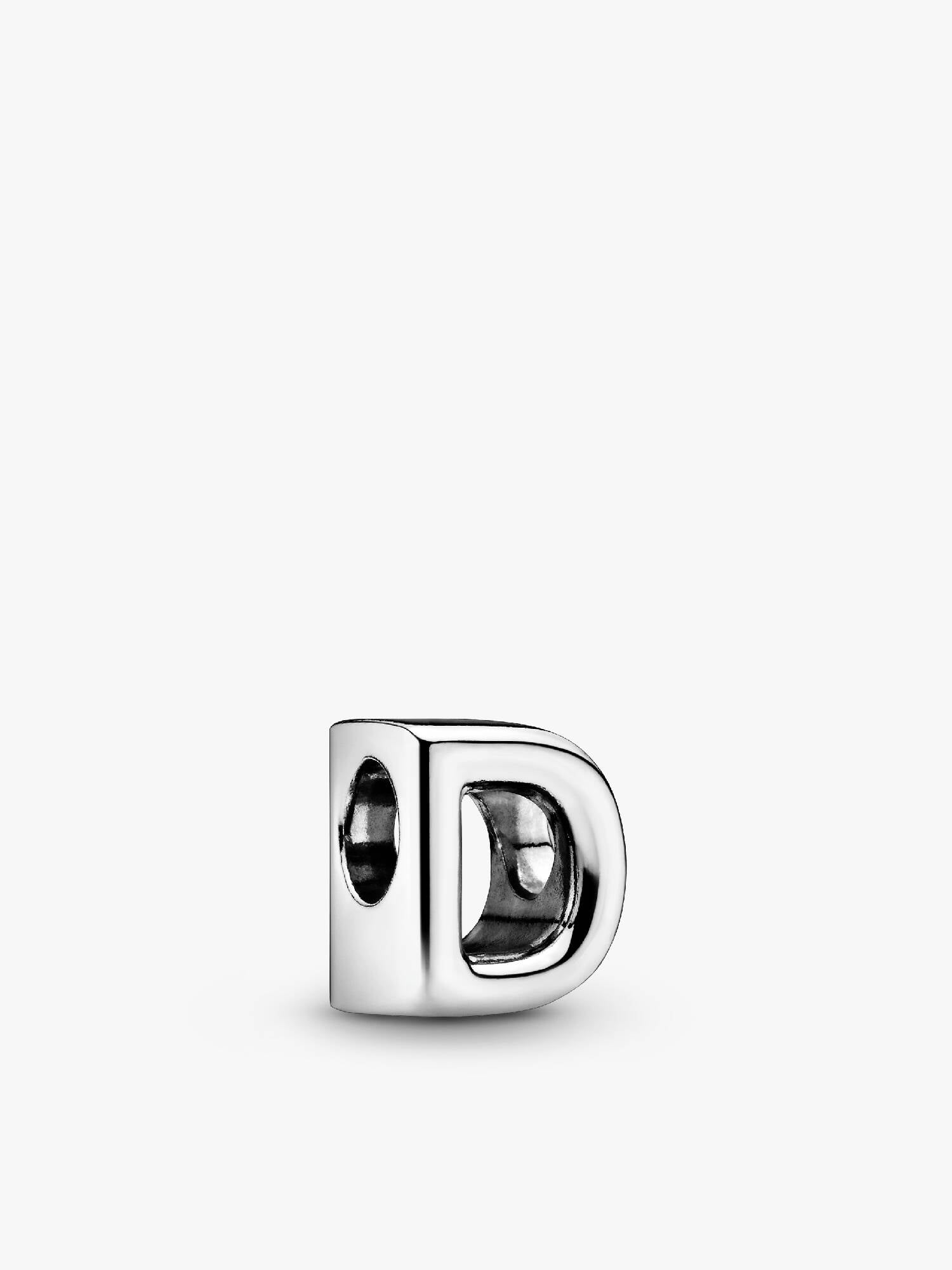 Letter D silver charm