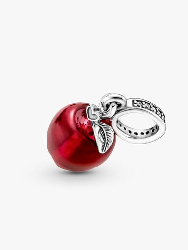 Murano Glass Red Apple Dangle Charm