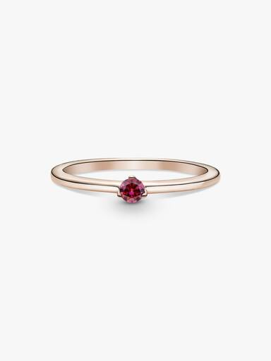 Red Solitaire Ring