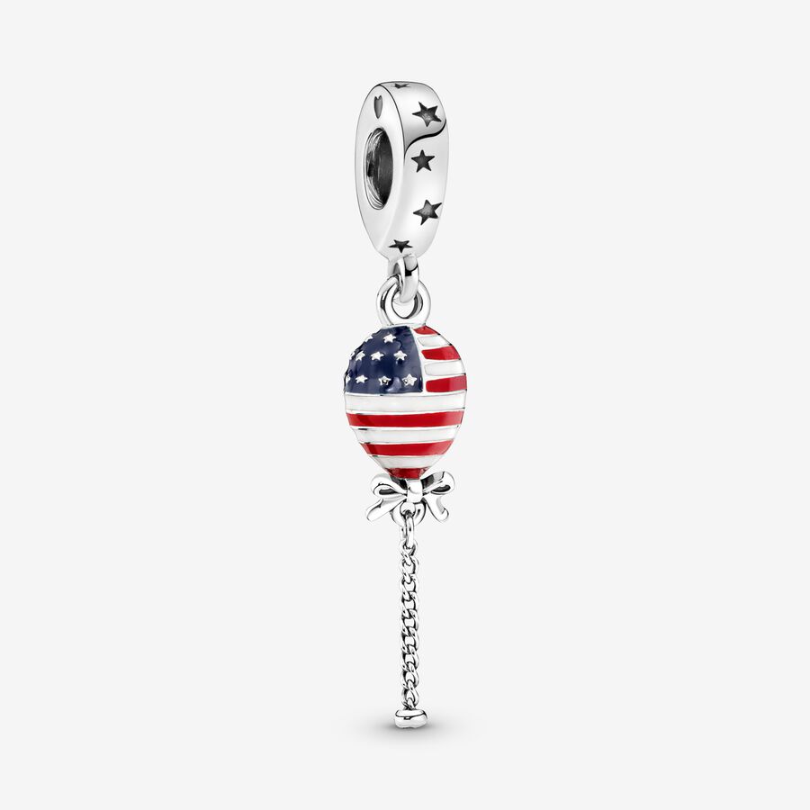 Stars, Stripes & Bow Balloon Dangle Charm image number 0