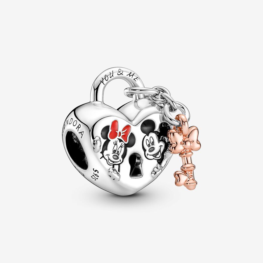 Disney Mickey Mouse & Minnie Mouse Padlock Charm image number 0