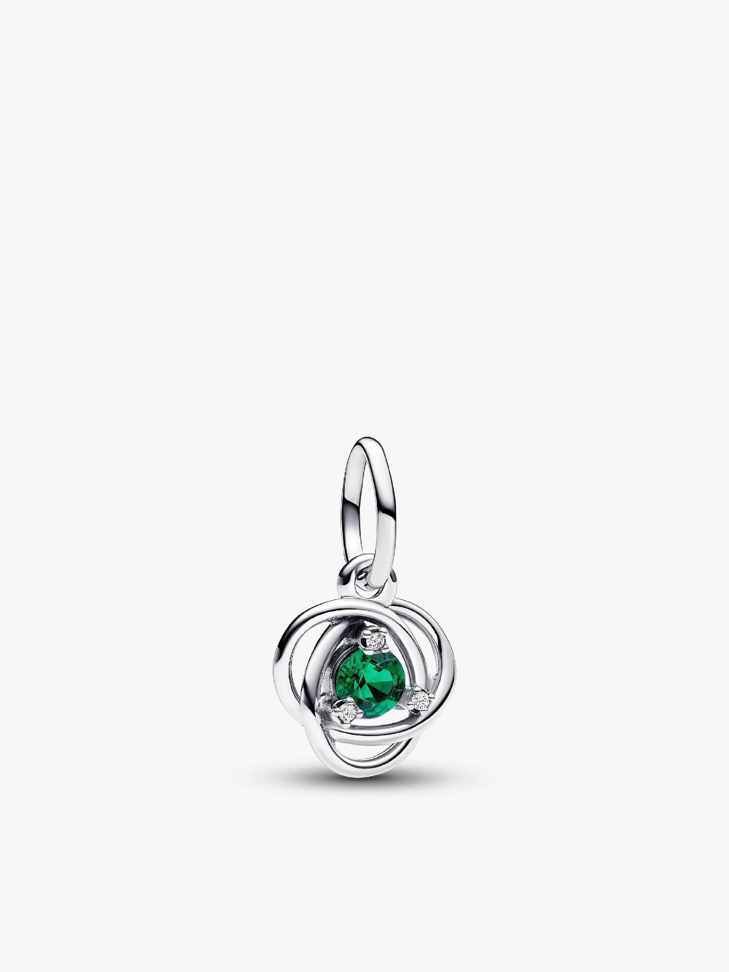 Green Eternity Circle Dangle Charm