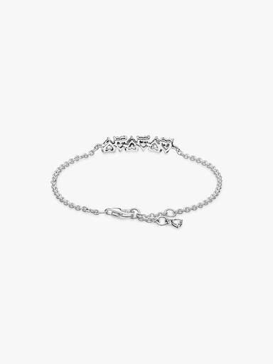Sparkling Endless Hearts Chain Bracelet