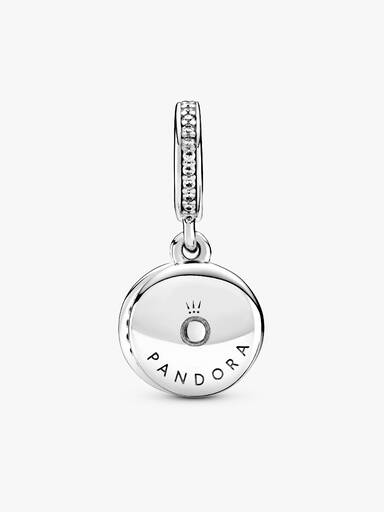 Sparkling Red Disc Double Dangle Charm