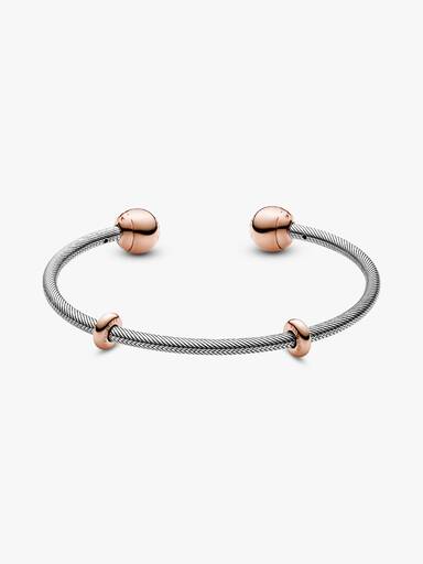Pandora Moments Snake Chain Style Open Bangle