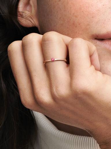 Red Solitaire Ring