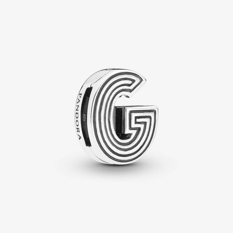 Pandora Reflexions letter G silver clip charm image number 0