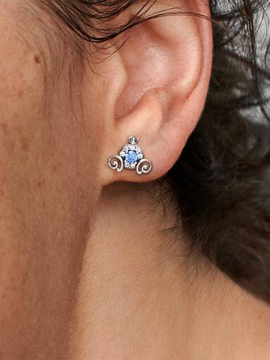 Disney Cinderella Pumpkin Coach Stud Earrings