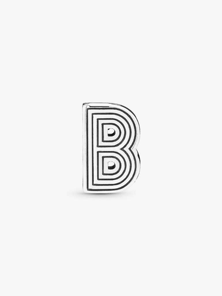Pandora Reflexions letter B silver clip charm