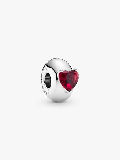 Red Heart Solitaire Clip Charm