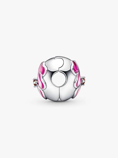 Pink Pansy Flower Clip Charm