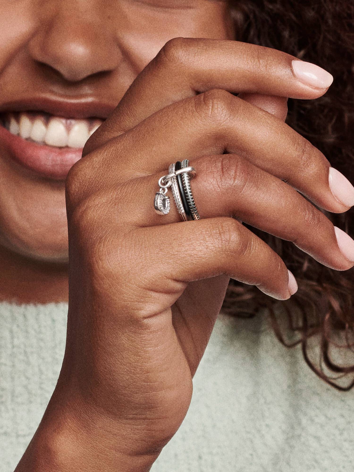 Pandora ME Black Pavé Ring