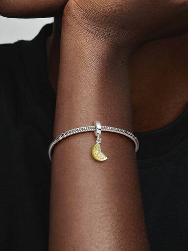 Lemon Slice Sparkling Fruit Dangle Charm