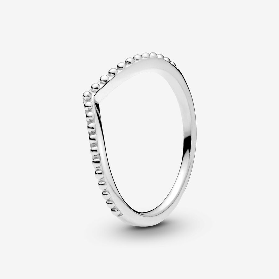 Wishbone silver ring image number 0