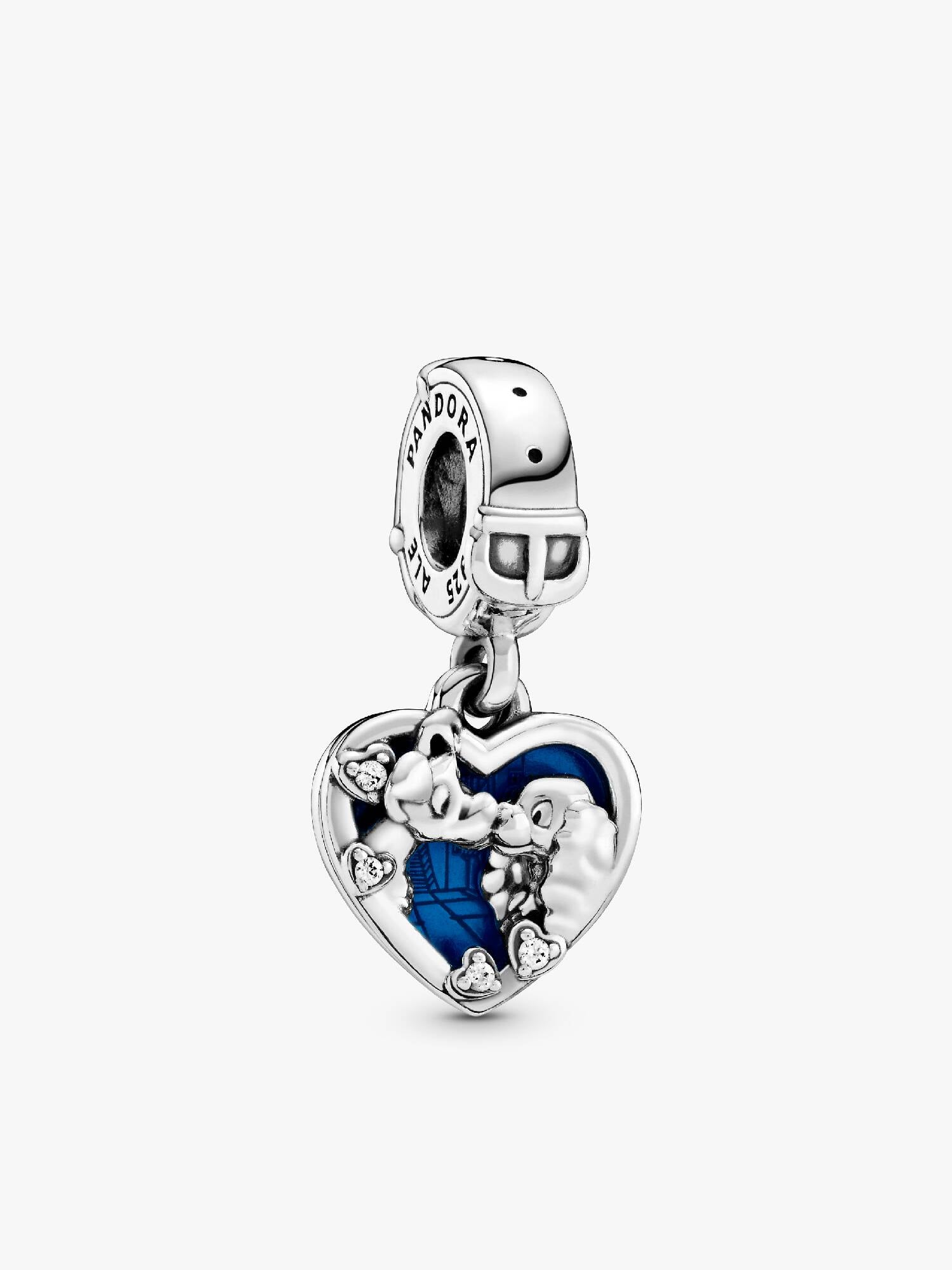 Disney Lady and the Tramp Heart Dangle Charm