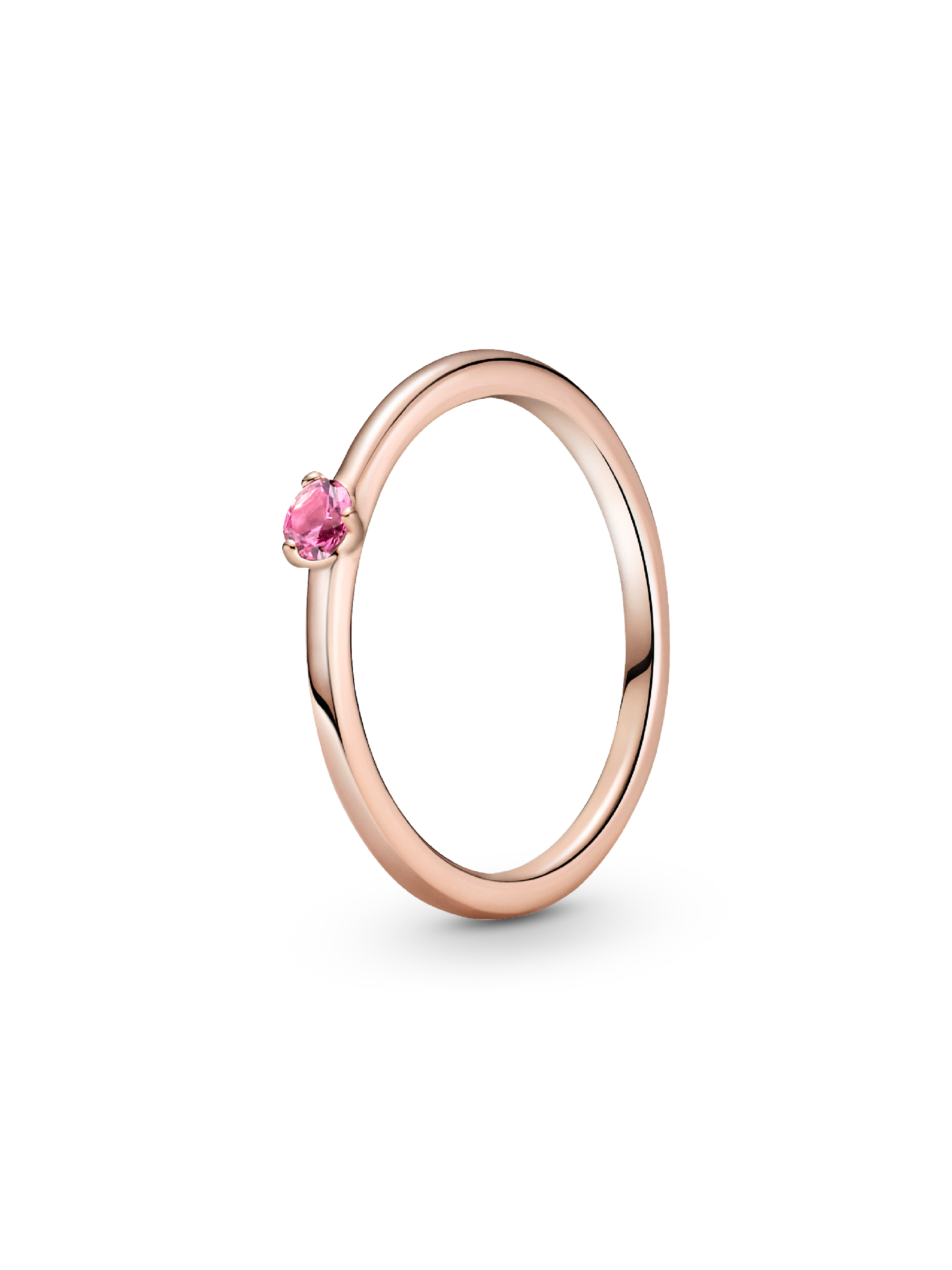 Pink Solitaire Ring