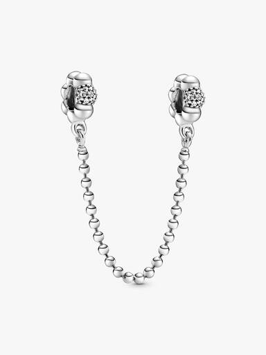 Beads & Pavé Safety Chain Charm