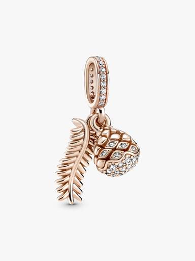 Sparkling Pine Cone Dangle Charm